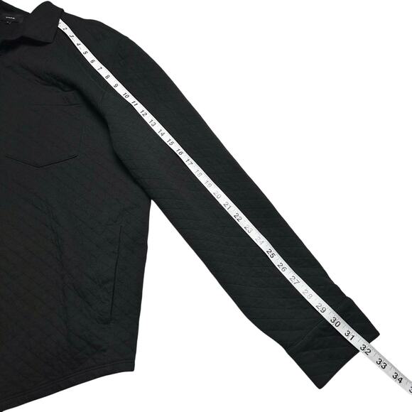 Vince. | Men | Quilted Double Knit Black Button Up Shirt Jacket | Size XL - Picture 8 of 16